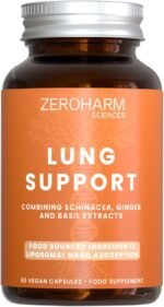 ZeroHarm Lung Support – Herbal Blend with Echinacea, Ginger & Basil – Respiratory, Breathing & Immune Health – Liposomal Absorption – Powered by Real Food Ingredients – 60 Vegan Capsules - Image 2