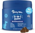 Zesty Paws 9 in 1 Multivitamins for Senior Dogs | Supports Joints, Skin, Eyes, Brain Function, Immune System, Urinary Tract, Heart & Gut Health| Vitamin A, B & C, Folic Acid, Biotin | 90 Chews - Image 2