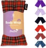 Zhu-Zhu Lavender Body Wrap - Microwavable Wheat Bag - Red Tartan Microwave Heat Pack - Natural Pain Relief Heat Therapy Pad - Image 2