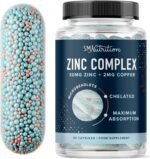 Zinc 30mg Microbeadlets with Copper | Highly Absorbable Zinc Bisglycinate & Orotate with 2mg Chelated Copper + Vitamin B6 | Vegan, Gluten-Free | Acne Support Supplements | 60 Capsules - Image 2