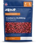 Zipvit Cranberry Tablets 10,000mg with Vitamin C, High Strength Cranberry Extract, 120 Vegan Tablets for Immune Support, 4 Month Supply, Supplement for Men & Women - Image 2