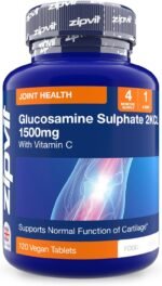 Zipvit Glucosamine Sulphate 2KCl 1500mg with Vitamin C, High Strength Joint Supplement, Supports Cartilage, Joints and Bones, Shellfish Free, 120 Vegan Tablets, 4 Month Supply - Image 2