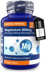 Zipvit Magnesium 500mg of Elemental, High-Strength Magnesium Supplement, 3 Month Supply, 90 Vegan Tablets, Supports Muscle, Bone & Energy - Image 2