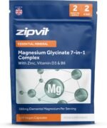 Zipvit Magnesium Glycinate 7-in-1 Complex, 1800mg with 388mg Elemental, High Absorption with Bisglycinate, Malate, Citrate, Oxide, Plus Vitamin D3, B6 & Zinc, 120 Capsules, Vegan Magnesium Supplements - Image 2