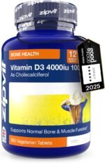 Zipvit Vitamin D3 4000 IU, 360 Maximum Strength Vitamin D Tablets, 12 Months Supply, Vegetarian, 1 a Day, VIT D3 As Cholecalciferol, Supports Bones Muscles, Immune System - Image 2
