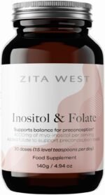 Zita West Myo-Inositol & Folate Powder – 4000mg of Inositol Per Serving for PCOS, Egg & Menstrual Cycle Support, Preconception Supplement - 140g (30 Doses) - Image 2