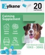 Zylkene Calming Supplements for Medium Dogs (10 to 30kg) 225mg | Promotes Relaxation | Helps Pets cope with short-term challenging situations: Loud Noises | Easily administered | 20 capsules - Image 2