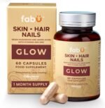 fabÜ Skin-Hair-Nails Glow - Collagen Boosting Multivitamin with Reishi Mushroom & Vitamins - Beauty Supplement with 60 Capsules with 12 Active Ingredients - Image 2
