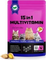 15-in-1 Multivitamin Soft Chews for Cats – With L-Lysine, Taurine & Omega-3 – Daily Nutritional Support & Overall Wellbeing – Natural Soft Chews for All Cats – 30 Day Supply - Image 2
