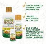 NaturesPlus Source of Life Gold Liquid Multivitamin 30 ml Shots - High Potency Vitamins, Minerals, Superfoods Supplement - Energy Boost, Immune Support - Gluten Free, Vegetarian - (Pack of 12) - Image 4