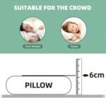 Thin Pillow for Adults, 6cm Slim Memory Foam Pillow Flat for Sleeping, Low Profile for Kids/Stomach Sleeper, Standard with Washable Cover - Image 3