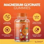 Magnesium Kids Gummies - Joint, Muscle, and Bone Support, Promotes Memory and Focus, Healthier Blood Sugar Levels - Magnesium Glycinate - Image 3