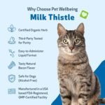 Pet Wellbeing Milk Thistle for Cats - Milk Thistle Liver Detox Support, Organic Herb - Pet Wellbeing Vet-Formulated Holistic Supplement - 2oz (59 ml) - Image 3