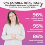 Reverse Life - MenoPaused Menopause Supplements - Hormone and Stress Support Food Supplement with Vitamin B6, Black Cohosh, KSM-66 Ashwagandha and Red Clover - 60 Capsules - Image 3