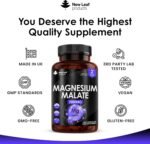 Magnesium Supplements 1000mg - Pure Magnesium Malate Capsules - Bones & Sleep Support - High Absorption Elemental - Vegan High Strength - 2 Months Supply - Image 4