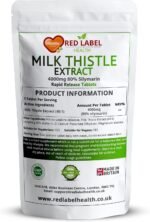 Milk Thistle 365 Tablets 4000mg High Strength Silymarin Extract Vegan Made in The UK - Image 3