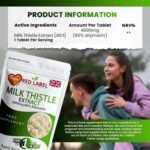 Milk Thistle 365 Tablets 4000mg High Strength Silymarin Extract Vegan Made in The UK - Image 6