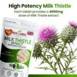 Milk Thistle 365 Tablets 4000mg High Strength Silymarin Extract Vegan Made in The UK - Image 7