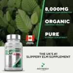 Slippery Elm 8,000MG Per Capsule + Organic (Highest UK Dosage) 3 Month Supply 90 Capsules Superior High Strength Slippery Elm, Supports Digestion & Acid Reflux, Slippery Elm Powder Bark - Image 4
