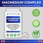 Magnesium Complex – Bisglycinate, Malate & Taurate with Vitamin B6 – 120 Vegan Capsules – High Absorption Magnesium Supplement for Energy, Muscle Function & Sleep Support - Image 3