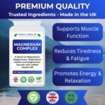 Magnesium Complex – Bisglycinate, Malate & Taurate with Vitamin B6 – 120 Vegan Capsules – High Absorption Magnesium Supplement for Energy, Muscle Function & Sleep Support - Image 4