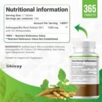Ashwagandha 2000mg per Serving | 365 Vegan Tablets - 6 Month Supply | Pure High Strength Ashwagandha Root Extract Supplement by Shivay Herbals - Image 6