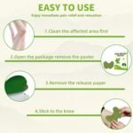 Pain Relief Patches 40 Pcs, Natural Knee Patches for Pain Relief, Wormwood Herbal Pain Relief to Relieves Muscle Soreness in Knee, Neck, Shoulder - Image 5