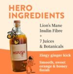 MUUSH Blood Orange and Ginger with Lion’s Mane Drink | Brain Boost, Gut Health & Natural Energy | Low Sugar, Vegan | Functional Mushroom Beverage with Naturally Sweetened | Low Calorie | 700ml - Image 4