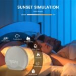 Light Therapy Lamp, Sunlight Lamp with 10,000 Lux, 20 Brightness & 4 Color Temperature, Dual Alarms & Snooze, 11 Atmosphere Lights and Sleep Aid - Image 3