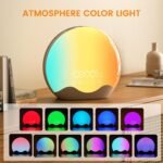 Light Therapy Lamp, Sunlight Lamp with 10,000 Lux, 20 Brightness & 4 Color Temperature, Dual Alarms & Snooze, 11 Atmosphere Lights and Sleep Aid - Image 4