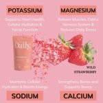Daily Low Sodium Electrolytes Powder | Wild Strawberry | 1000mg Potassium + Magnesium + Celtic Sea Salt | Sugar-Free Keto Electrolyte Drink | Vegan Hydration Supplement for Energy, Focus & Recovery - Image 5