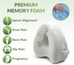 MillyBeas Knee Pillow for Sleeping on Side - Doctor Designed Orthopaedic Memory Foam Leg Pillow with Removable Bamboo Cover for Back/Hip/Joint and Sciatica Pain Relief, e-Book Included - Image 3
