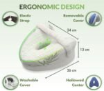 MillyBeas Knee Pillow for Sleeping on Side - Doctor Designed Orthopaedic Memory Foam Leg Pillow with Removable Bamboo Cover for Back/Hip/Joint and Sciatica Pain Relief, e-Book Included - Image 6