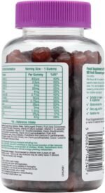 Chewy Vites Kids Multi-Vitamin + Iron, 60 Kids Vitamins Gummies, Iron Gummies, 13 Essential Vitamins and Minerals, 2 Months Supply, Real Fruit Juice, Vegan, Age 3 +, Berries Flavour - Image 3