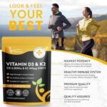 Vitamin D3 4000iu & Vitamin K2 100mcg (MK7) | 120 High Strength Vegetarian Tablets 4-Month Supply | Vitamin D K2 Supplement 1-A-Day Easy to Swallow D3 K2 (not Capsules) | Non-GMO | Made in The UK - Image 3