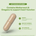 Nattokinase 5000FU Arterial Support with Oregano Extract 125mg & Motherwort 125mg 30 Capsules Made in The UK (30) - Image 5