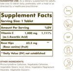 Solgar Vitamin C 1000 mg with Rose Hips Tablets - Pack of 100 - Immune System Support - For Tiredness and Fatigue - Collagen Formation Support - Vegan - Image 3