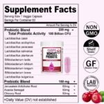 Probiotics for Women - PH Balance, Digestive, UT, & Feminine Health - 100 Billion CFU -10 Unique Strains for Women - Organic Prebiotics, Cranberry Extract+ - Womens Probiotic - 60 Capsules - Image 4