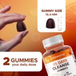Vitamatic 15 Day Cleanse Gummies, Senna, Cascara, Psyllium, Flaxseed, Aloe Vera, Licorice, MCT, Probiotic - Image 4