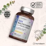Multivitamin Tablets for Teenagers with Focus Complex | 180 Capsules | High Strength Complex with Vitamin B6, B5, Magnesium, Iron and Zinc | Vegan Supplement for Teens 13+ | by Horbaach - Image 7