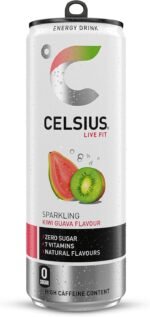 CELSIUS Energy Drink, Sparkling Kiwi Guava, Natural Flavours. No Artificial Colours, Sugar Free Energy Drinks, 355 mL, 12-Pack - Image 4