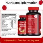 Apple Cider Vinegar Gummies, 120 Count, Max Strength 1000mg, ACV Supplement Gummy with B Vitamins & Antioxidants, Supports Metabolism, Digestion, Gut & Immune Health, Gluten-Free, Vegan & Non-GMO - Image 7