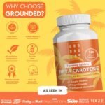Grounded Beta Carotene Tanning Tablets | 120 Tablets, 4 Month Supply | with Zinc, Vitamin A, B2, B3, Copper & Iodine | High Strength Antioxidant Support | Vegan-Friendly & Made in The UK - Image 3
