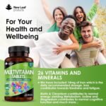 Multivitamin & Minerals - 365 Vegan Multivitamins Tablets (1 Year Supply) with Iron High Strength - 26 Essential Active Multivitamin Tablets for Women & Men A-Z Complete Daily Vitamins UK Made - Image 4