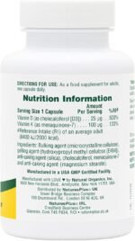 NaturesPlus Vitamin D3 Vitamin K2-1000 IU Vitamin D Supplement with 100 mcg Vitamin K – Bones and Immune System Support - Gluten Free, Vegetarian - 90 Capsules - Image 3