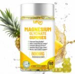 Magnesium Glycinate Gummies 1600mg - Sugar-Free Magnesium Supplement with Calcium, Potassium Vitamin D, B6 & CoQ10 for Calm Mood & Muscle, Sleep Support 60 Gummies (1X) - Image 3