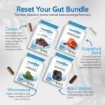 Health4All Strong Intestinal Health Set, Grapefruit Seed Extract, Wormwood, Black Walnut, Cloves, 4x90 360 Capsules, Candida Overgrowth Cleanse & Detox Antifungal Vegan Supplement | Made in UK - Image 4