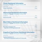 Health4All Strong Intestinal Health Set, Grapefruit Seed Extract, Wormwood, Black Walnut, Cloves, 4x90 360 Capsules, Candida Overgrowth Cleanse & Detox Antifungal Vegan Supplement | Made in UK - Image 5