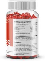 GN Apple Cider Vinegar Gummies | 60 High Strength Apple Cider Gummies - 1000mg Apple-Cider per Serving | ACV Gummys with Vitamin b12 & Folic Acid | Non-GMO & Suitable for Vegans - Image 3