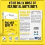 Vitamin D 1000IU Tablets (1-Month Supply) - High Strength Vitamin D Tablets to Support Immune System, Teeth, Bones, and Muscles - 28 Count Vitamin D3 1000 IU Tablet for Children and Adults - Image 3